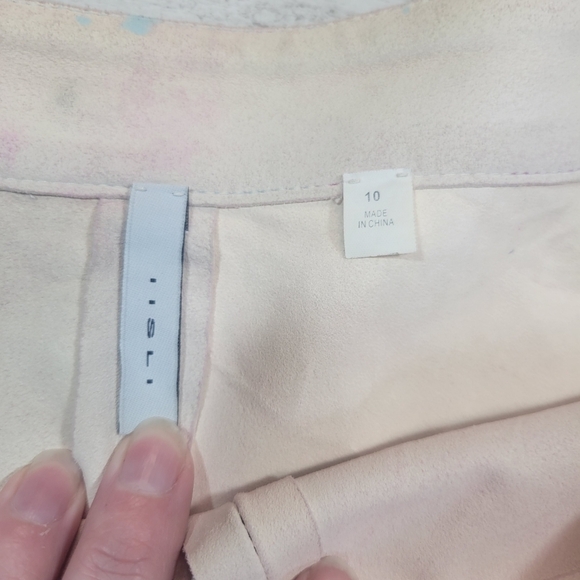 IISLI Washable Leather Print Godet Full Skirt Size 10 - Picture 3 of 7